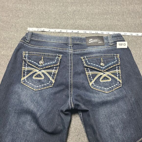 Sizzle Womens Jeans 9 Slim Cowgirl Festival Stretch Boho Party Denim Pants - Picture 7 of 8